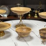 سرویس پذیرایی ۵ تکه ادمک چوب  گردو